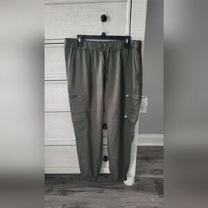 Banana Republic Gray Cargo Pants with Elastic Waistband